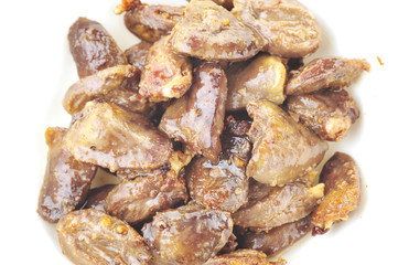Grilled chicken heart
