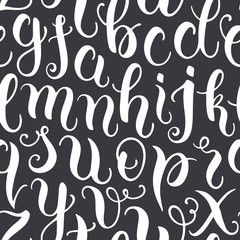 Hand drawn abc letters seamless pattern