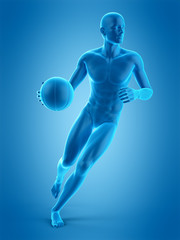 medically accurate 3d illustration of basketball player