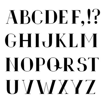 Alphabet. Grunge line pencil drawing decorative font. Hipsters letter set