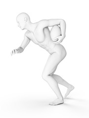 medically accurate 3d illustration of a football player
