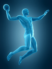 Fototapeta na wymiar medically accurate 3d illustration of a football player