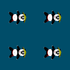 Seamless pattern Panda