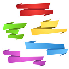 Color paper banner shapes