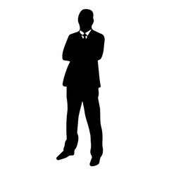 The outline of a man in a suit