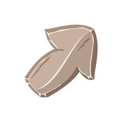 Cartoon stone button in gray color