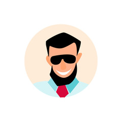 Avatar businessmen. flat icons people.