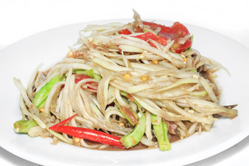 Thai papaya Salad put crab