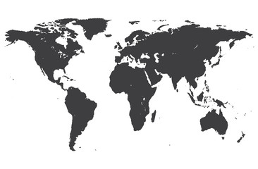 Obraz premium Wektor mapy świata