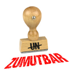 zumutbar, unzumutbar - Stempel