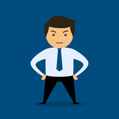 Vector Illustration of an Angry Businessman