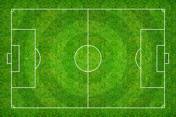 Naklejka premium Football field or soccer field pattern and texture with clipping path.