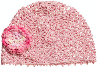 Children's hat with a flower