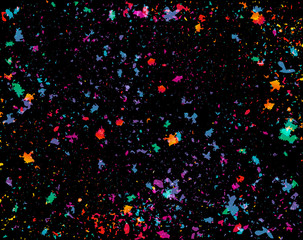 Abstract celebration, confetti and color splash background.