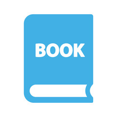 book closed icon on white background