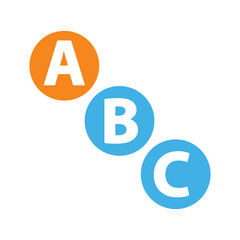 abc icon on white background
