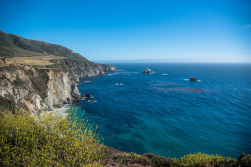 Scenic View of the California Coastline Pacific Highway 1