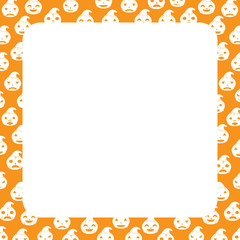 Halloween Border with Pumpkin, Square size, Halloween Theme, Kid Theme