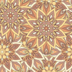 Seamless pattern. Vintage decorative elements. Hand drawn background. Islam, Arabic, Indian, ottoman motifs.