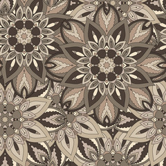Seamless pattern. Vintage decorative elements. Hand drawn background. Islam, Arabic, Indian, ottoman motifs.