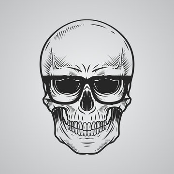 Skull With Glasses