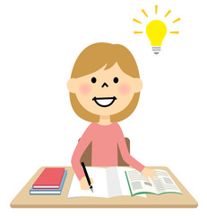 勉強するこども