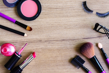 various makeup products and cosmetics