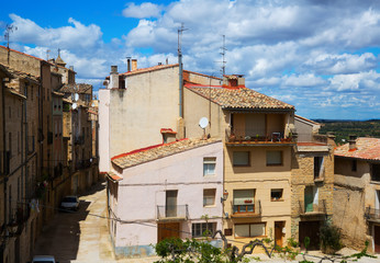 Fototapeta na wymiar picturesque street of old spanish town in summer day. Calaceite