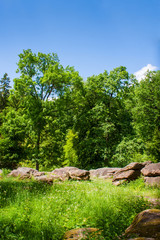 large stones in the park