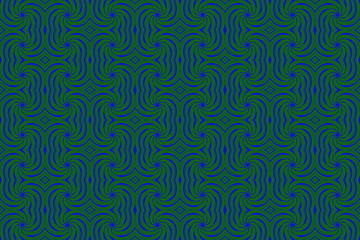 Illustration of dark green and dark blue swirls