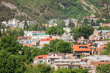 Naklejka premium Scenic View Of Tbilisi Old Town Sololaki, Georgia
