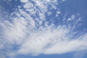 Naklejka na ściany i meble Blue sky and clouds in summer
