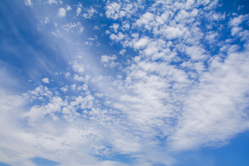 Blue sky and clouds in summer