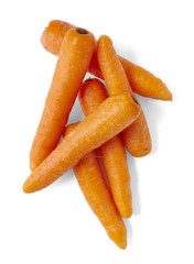 Food and root vegetables - A pile of carrots isolated on a white background