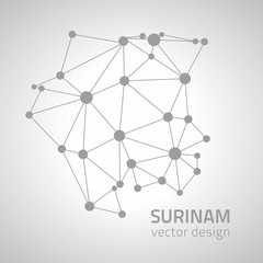 Suriname vector map