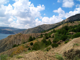 Black sea coast in Crimea