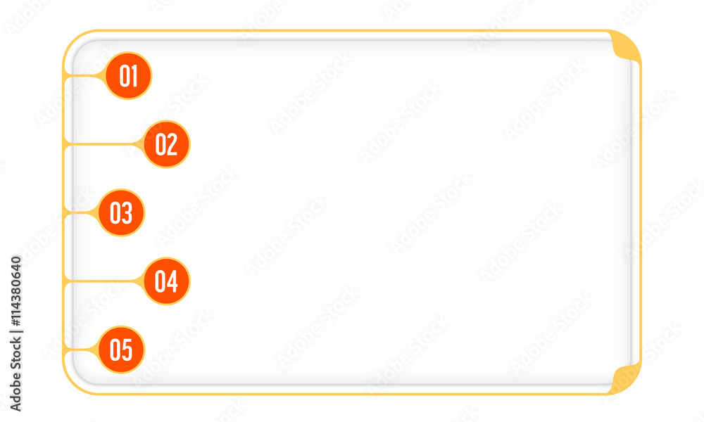 Poster simple yellow boxes to fill your text and numbers