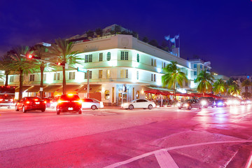Miami South Beach sunset Ocean Drive Florida