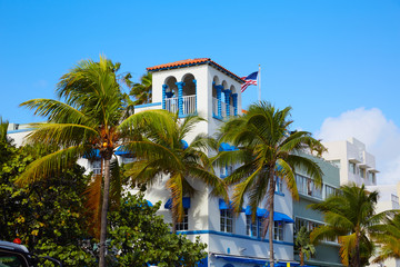 Miami Beach Ocean boulevard Art Deco Florida