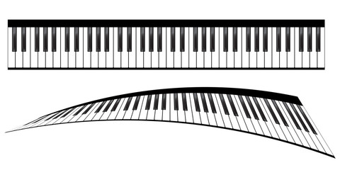 Piano keyboards set