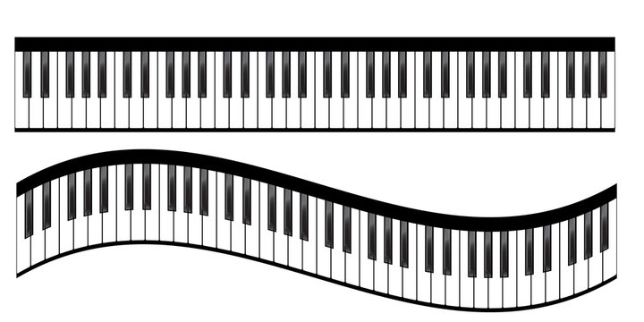 Piano keyboards set