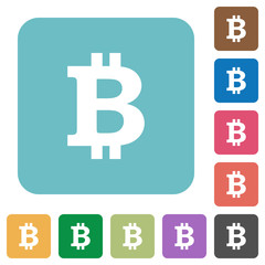 Obraz premium Flat bitcoin sign icons