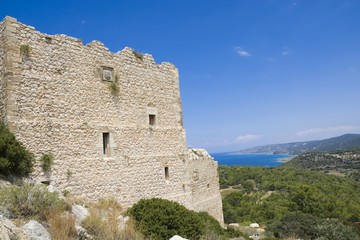Fototapeta na wymiar Castle in Kritinia, Rhodes
