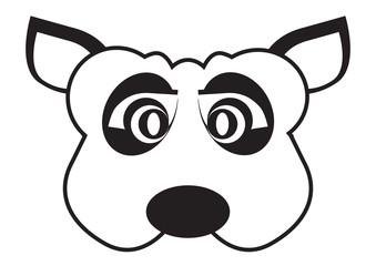 Dog vector party mask face