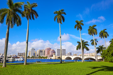 Palm Beach skyline  royal Park bridge Florida