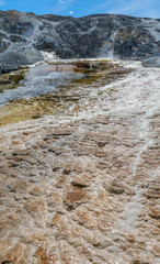 Water streaming from hot spring