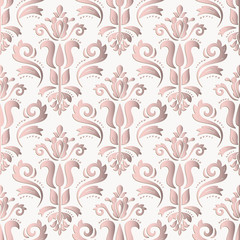 Seamless Vector Oriental Pattern With 3D Elements