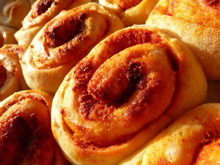 Freshly baked paprika flavored scone