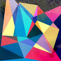 abstract watercolor geometric background