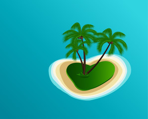 Obraz premium Vector Summer Island